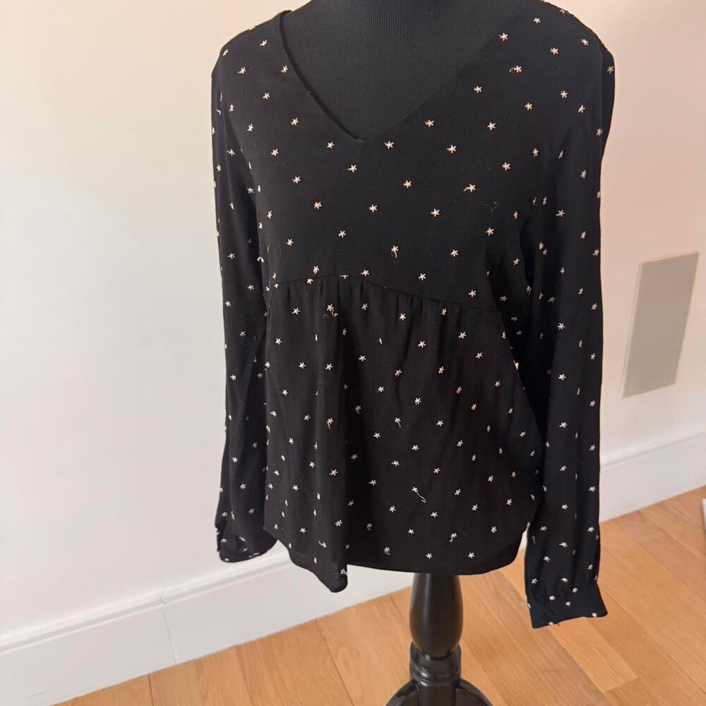Black maje star print blouse